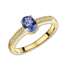 9ct gold tanzanite and diamond temptation ring UK GTDTR a main