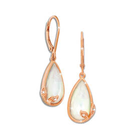 mother of pearl diamond petal earrings UK MPPE a main