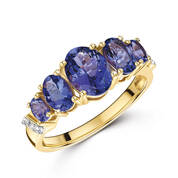 violet flame tanzanite 9ct gold limited edition ring UK VFTGR a main