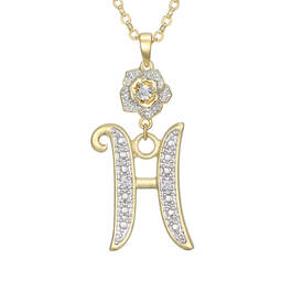 Diamond Rose Initial Pendant 12023 0016 i pendant
