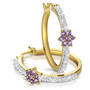 amethyst hoop diamond earrings UK AHDE a main