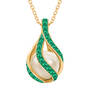 Loves Embrace Pearl Birthstone Necklace 10144 0014 e may