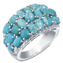 turquoise symphony silver ring UK TQSYR a main
