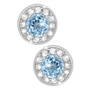 blue white topaz silver stud earrings UK BWTSE a main