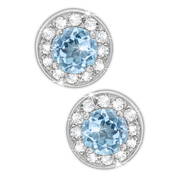 blue white topaz silver stud earrings UK BWTSE a main