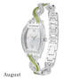 birthstone swirl bracelet watch UK BSWB h august