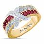 birthstone beauty diamond kiss personalised ring UK BSDKR a main