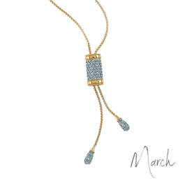 birthstone fire bolo necklace UK BFBN d four
