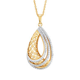 Diamond Swirl Golden Pendant 6920 0012 a main