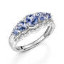 tanzanite eternity silver ring UK TAER a main
