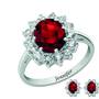 the birthstone halo jewellery set UK BSHJS b two