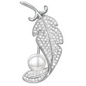 memories pearl feather brooch UK PFBRO a main