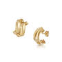 9ct golden duet twirl earrings UK GODTE a main