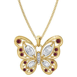 the birthstone butterfly pendant UK BSBUP a main