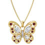 the birthstone butterfly pendant UK BSBUP a main