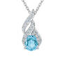 Genuine Birthstone & Diamond Pendant, Genuine Birthstone Diamond Pendant 11573 0012 c march