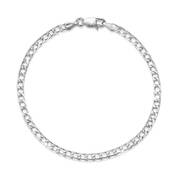 italian silver curb chain bracelet UK IWCCB a main