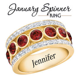 birthstone spinner ring UK BSPPR c three