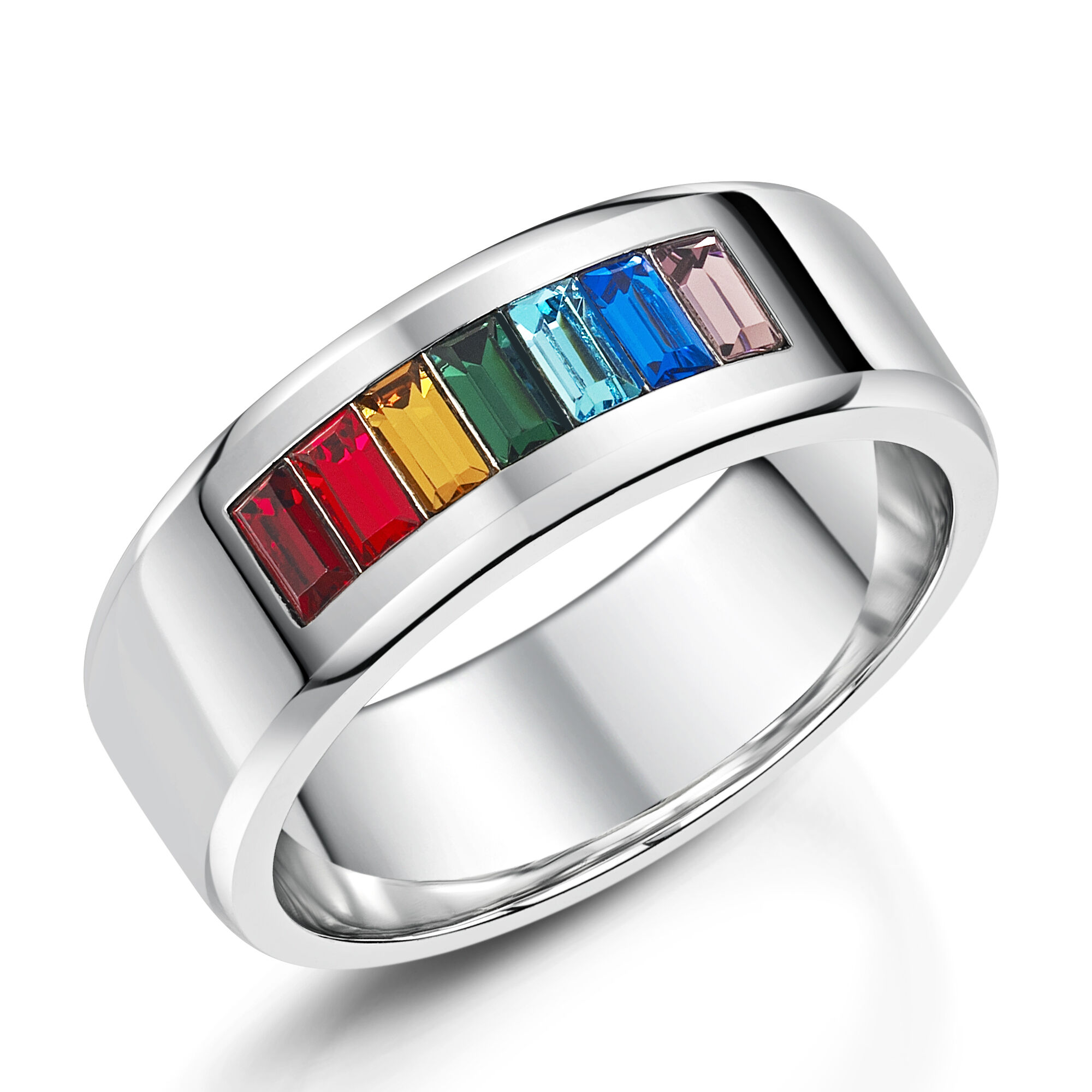 Mens rainbow ring deals