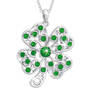 four leaf clover crystal pendant UK FLCCP a main