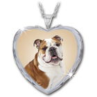 the british bulldog heart pendant UK BUHP2 a main