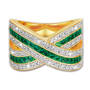 sparkling green crystal kiss ring UK SGCKR a main