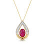 ruby and diamond 14ct gold pendant UK RDEGP a main