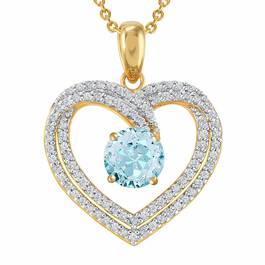 Personalized Birthstone Heart Pendant 6307 001 5 3
