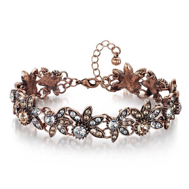 copper floral bracelet UK CFB a main