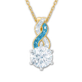 birthstone swirl pendant UK BSSP c three