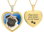 Paw Prints on my Heart Crystal Pendant 10992 0017 d pug