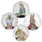 the 2018 beatrix potter silver proof set UK BP18P a main