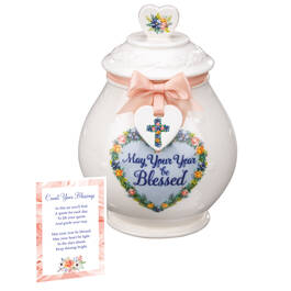 A Year of Blessings Porcelain Jar 6540 0012 c jar poem