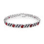 Personalized Black Diamond and Birthstone Bracelet 10776 0019 g july