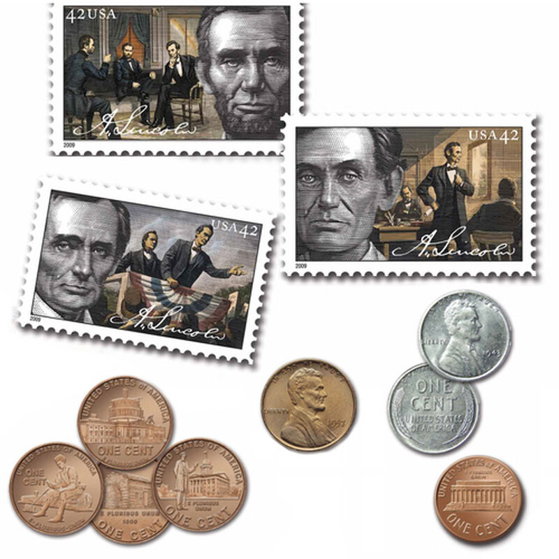 100 years of lincoln coins stamps UK LHPEN b two