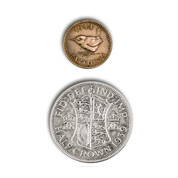 british coins of world war ii UK WW2CR b two
