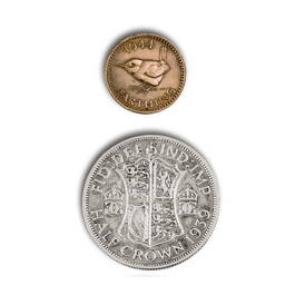 british coins of world war ii UK WW2CR b two