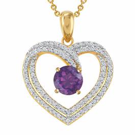 Personalized Birthstone Heart Pendant 6307 001 5 2