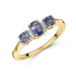 tanzanite triumph trilogy ring UK TATTR a main