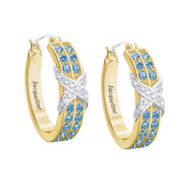 birthstone diamond kiss personalised ear UK BDKPE l twelve
