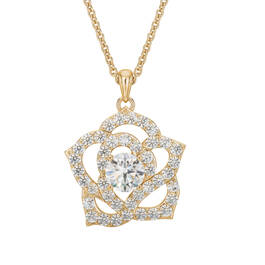 symbols of true love rose bud necklace UK STLRN a main