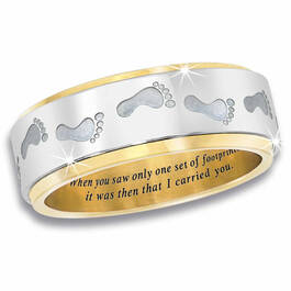 footprints in the sand spinner ring UK FTSR2 a main