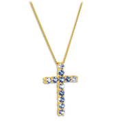 tanzanite cross pendant UK TZCP2 a main