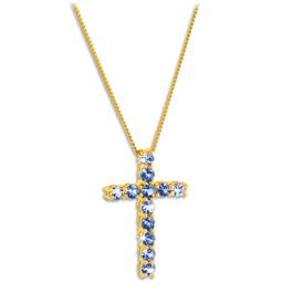 tanzanite cross pendant UK TZCP2 a main