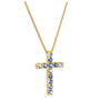 tanzanite cross pendant UK TZCP2 a main