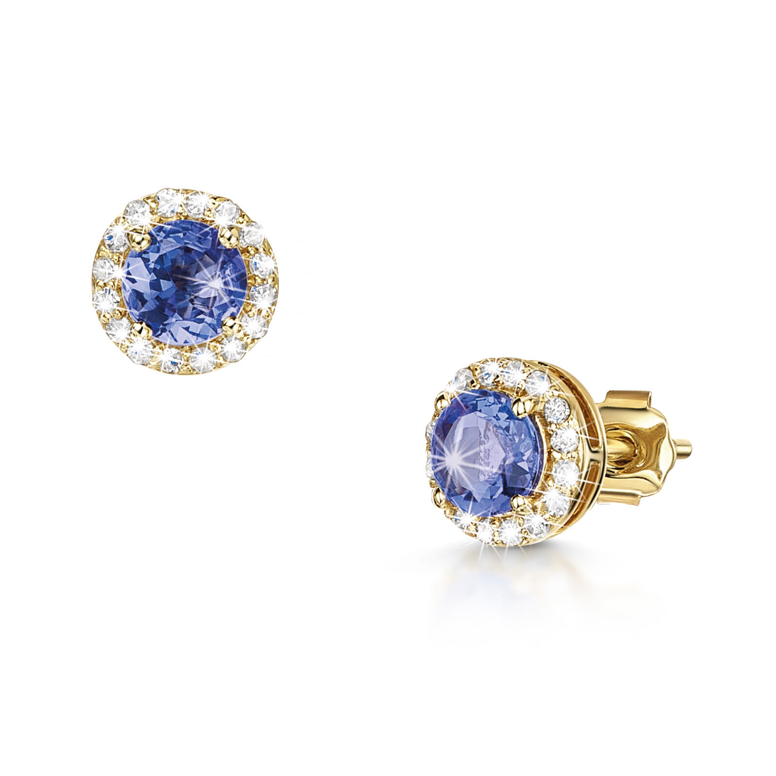 Blue tanzanite earrings discount