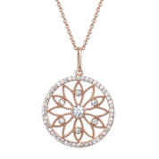 sparkling rosa dream catcher pendant UK SRDCP2 a main
