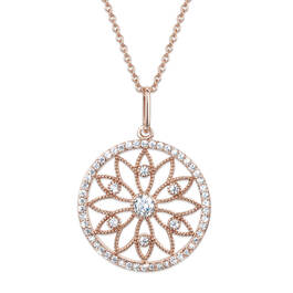 sparkling rosa dream catcher pendant UK SRDCP2 a main