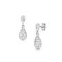 pave silver cz drop earrings UK PSDE a main