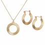 Golden Waves Pendant  Earring Set 6421 001 6 1